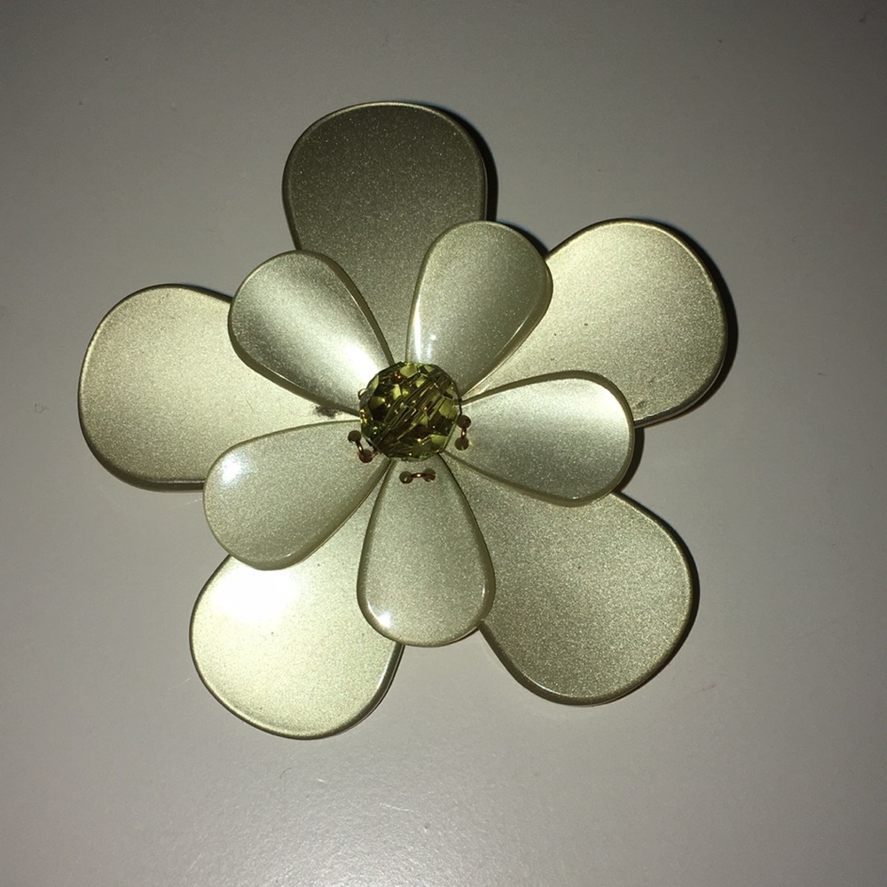 Green Flower Brooch